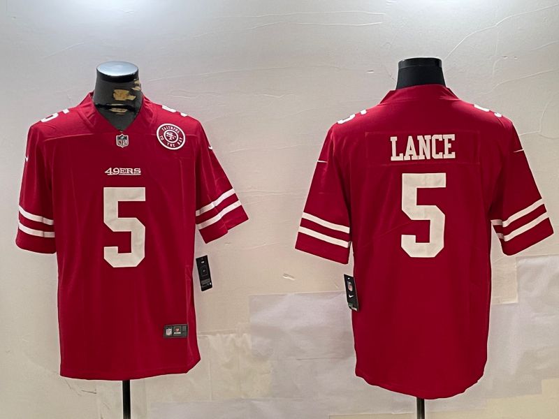 Men San Francisco 49ers #5 Lance Red Second generation 2024 Nike Limited NFL Jersey style 9->san francisco 49ers->NFL Jersey